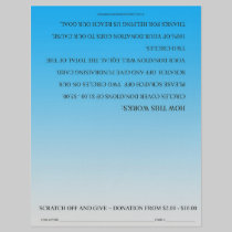 ScratchOffGive blaue kundenspezifische beschaffenb flyer