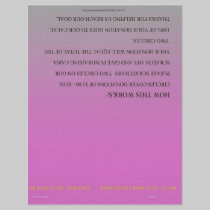 ScratchOffGive Fuschia kundenspezifische beschaffe flyer