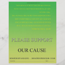 ScratchOffGive grüne grundlegende beschaffenbrosch Bedruckte Flyer