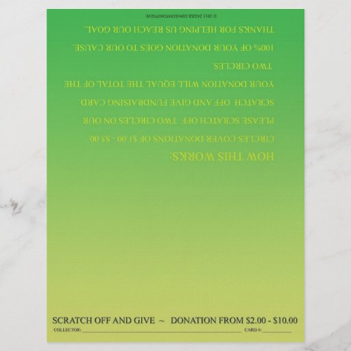 ScratchOffGive grüne kundenspezifische beschaffenb Vollfarbige Flyer