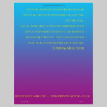 ScratchOffGive Regenbogen-kundenspezifische bescha flyer