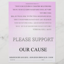 ScratchOffGive rosa grundlegende beschaffenbroschü Vollfarbige Flyer