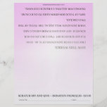 ScratchOffGive rosa kundenspezifische beschaffenbr Bedruckte Flyer