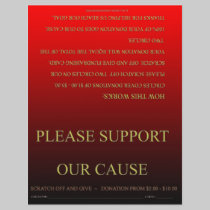 ScratchOffGive rote grundlegende beschaffenbroschü flyer