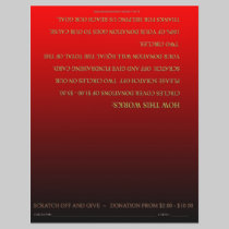 ScratchOffGive rote kundenspezifische beschaffenbr flyer