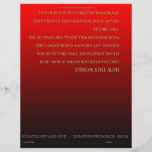 ScratchOffGive rote kundenspezifische beschaffenbr Personalisierte Flyer