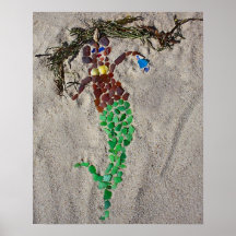 Seaglass Meerjungfrau Posterdruck