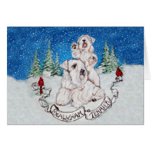 Sealyham Terrier Winter Karte