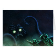 seamonster Scifi/Fantasie notecard Grußkarten