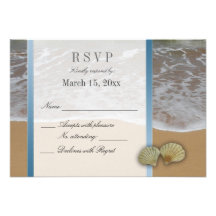 Seashell-Hochzeit in Urlaubsort DIY UAWG Einladungen