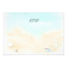 Seashells auf dem Strand-Hochzeit UAWG Ankündigungskarten