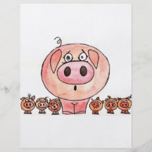 Sechs kleine Schweine Flyerdruck