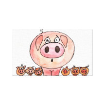 Sechs kleine Schweine Galerie Faltleinwand