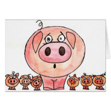 Sechs kleine Schweine Karten