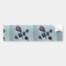 Sechs wertvolle Steine Auto Sticker