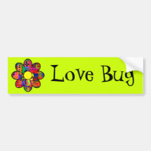 Sechziger-Blumen-Power Auto Sticker