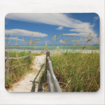 Seehafer Uniola paniculata), das durch Strand wäch Mousepad