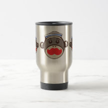 Seemann-Socken-Affe-Reise-Becher Kaffee Haferl