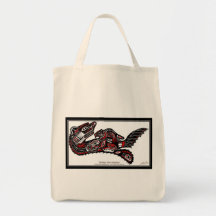SEEOTTER u. BABY (Haida angeredet) Geschenk-Streck Einkaufstaschen