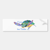 Seeschildkröte-Liebe eine Schildkröte Auto Sticker