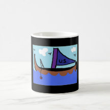 Segel-Boot (2) Kaffee Haferl
