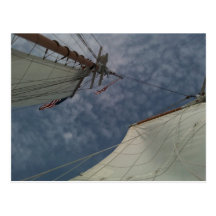 Segelboot-Gruß-Karte Postkarten