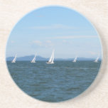 Segelboot-Rennen Bierdeckel