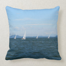 Segelboot-Rennen Kissen