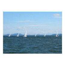 Segelboot-Rennen Personalisierte Einladungen