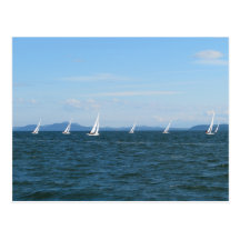 Segelboot-Rennen Postkarten