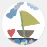 Segeln Runder Sticker