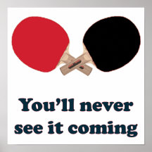 Sehen Sie es nie kommendes Klingeln Pong Poster