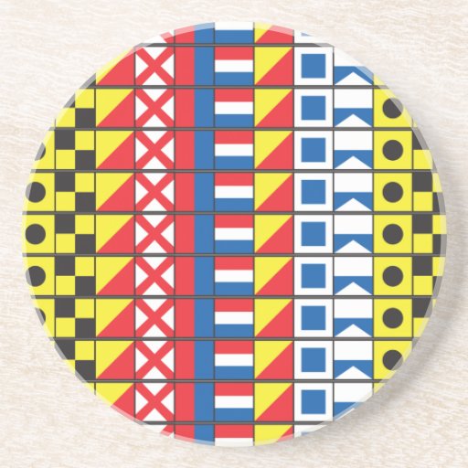 Sehen Sie Worthy_Signal Flaggen pattern_I Liebe zu Bierdeckel
