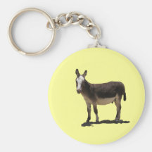 Sehr niedlicher kleiner Burro-Esel-Western Schlüsselanhänger