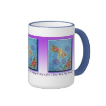 Seide gemalter Libellen-Dankbarkeits-Becher durch  Kaffee Haferl