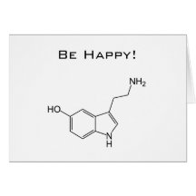 Seien Sie glücklich! Serotonin-Gruß-Karte