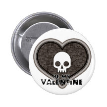 Seien Sie mein Valentine-niedlicher Punkschädel-Kn Anstecknadelbutton
