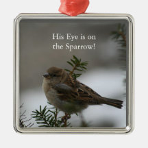 Sein Auge ist auf dem Spatzen, Anhänger Weihnachtsbaum Ornamente