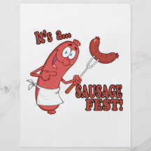 Sein eine Wurstfest-lustige Wurst, die Cartoon koc Flyers