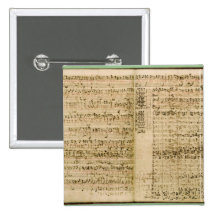Seiten von der Kerbe der 'Kunst des Fugue Anstecknadel