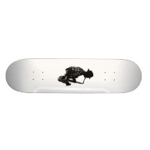 Seitenansicht-Kontur des BWsaxspielers Personalisiertes Skatedeck