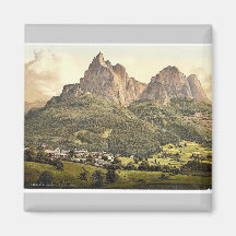 Seiz (d.h., Seis), mit dem Schlern, Tirol, Austro Magnets