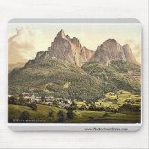 Seiz (d.h., Seis), mit dem Schlern, Tirol, Austro Mauspads