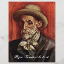 Selbstporträt durch Pierre-Auguste Renoir Bedruckte Flyer