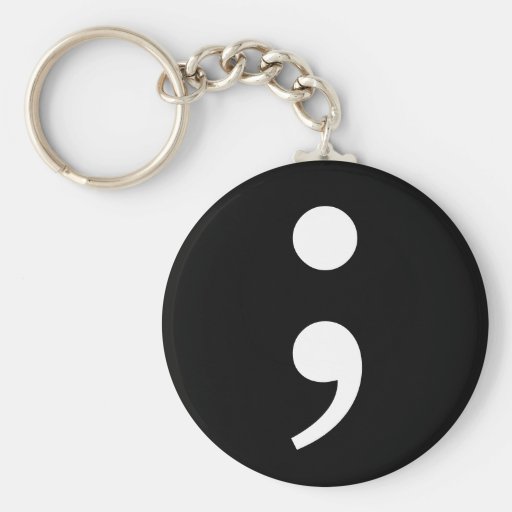 Semikolon Keychain Schlüsselanhänger