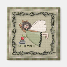 September-Engel/feenhafter Monats-Magnet Kühlschrankmagnet