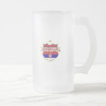 Serbien-Fußbalemblem-Abzeichenschild Kaffee Haferl