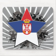 Serbien-Stern Mousepad