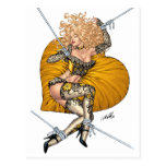 Sexy blondes Wäsche-Mädchen in der Knechtschaft du Postkarte