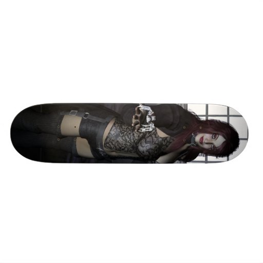 Sexy gotisches Pinup-Mädchen-kundenspezifische Ska Personalisierte Skateboarddecks